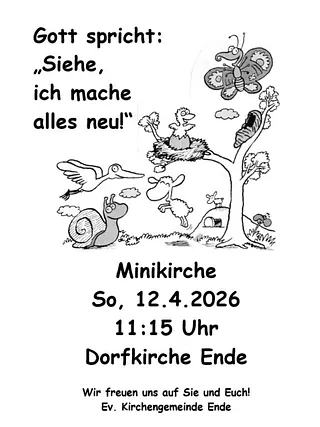 Plakat zur Minikirche am 12.04.2026