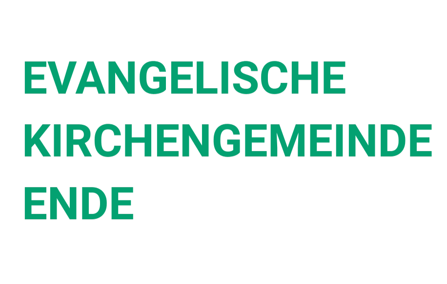 Schriftzug: Evangelische Kirchengemeinde Ende