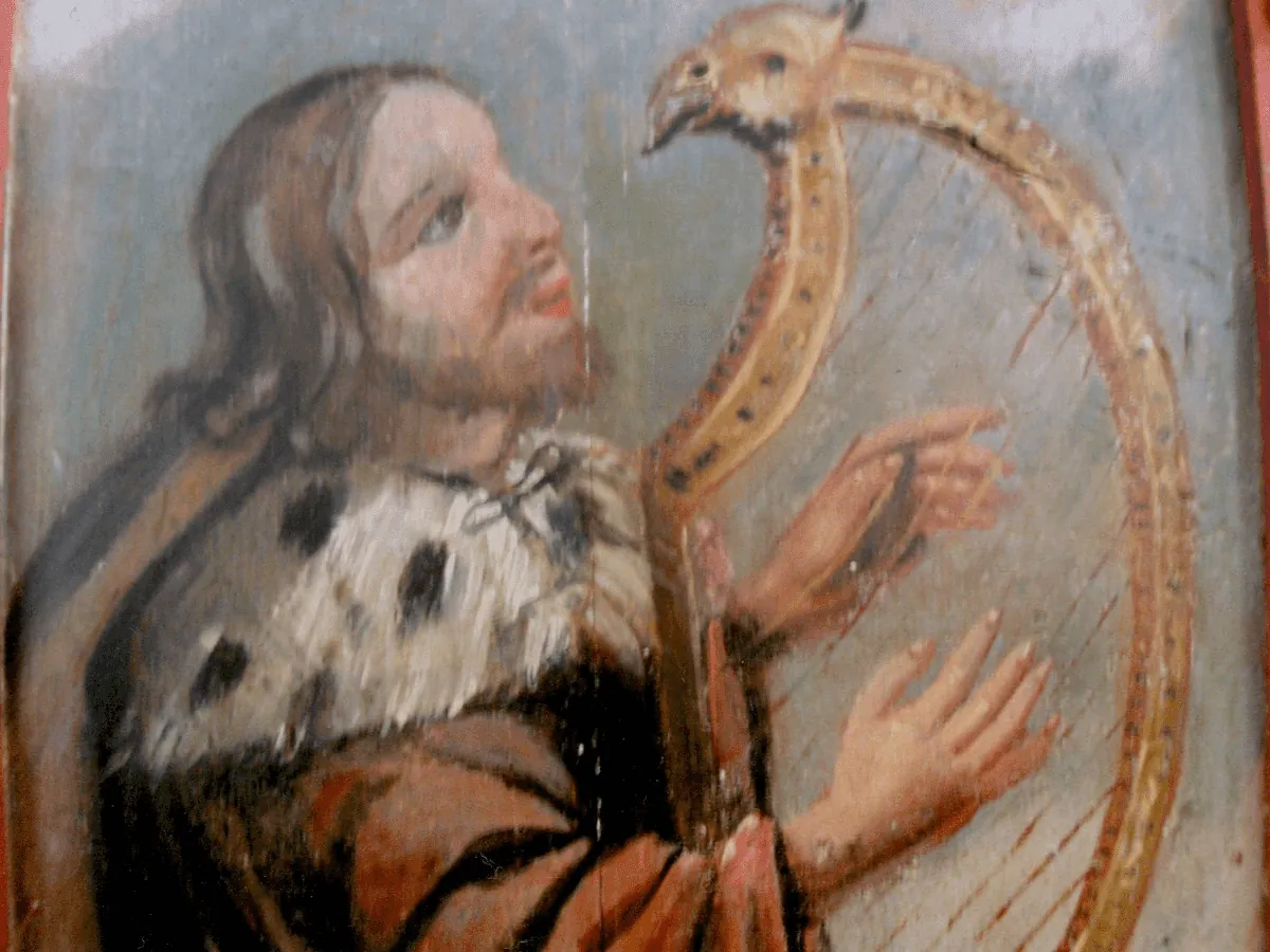 Nahaufnahme der Orgel-Malerei.